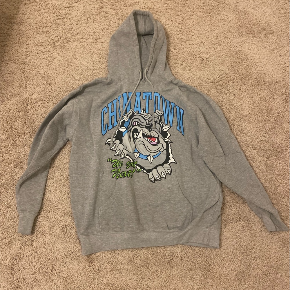 China town grey hoodie